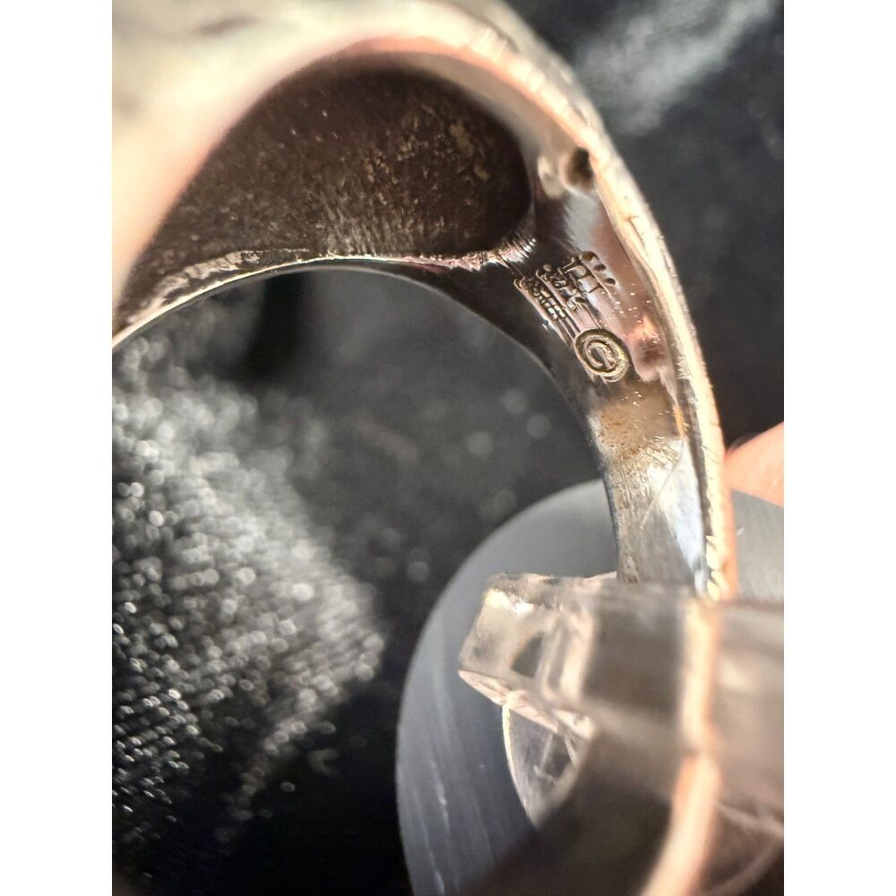 Retired James Avery Sterling Silver Hammered Dome Ring size 3.25 - Picture 5 of 8